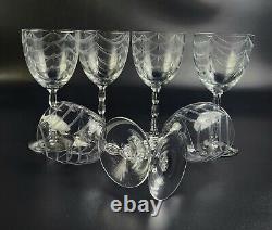 Vintage Set of 6- Water/Wine Regency Clear (Stem 6012) by Fostoria