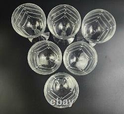 Vintage Set of 6- Water/Wine Regency Clear (Stem 6012) by Fostoria