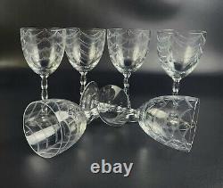 Vintage Set of 6- Water/Wine Regency Clear (Stem 6012) by Fostoria