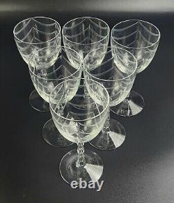 Vintage Set of 6- Water/Wine Regency Clear (Stem 6012) by Fostoria