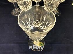 Vintage Set of 6 Waterford Crystal LISMORE 6 oz. Claret Wine Glasses Ireland