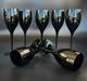 Vintage- Set of 7 Elegance Elegant Midnight Black by MIKASA Wine Glasses