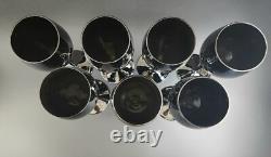 Vintage- Set of 7 Elegance Elegant Midnight Black by MIKASA Wine Glasses