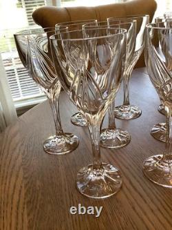 Vintage Set of 8 Lenox Crystal DEBUT Wine Glasses, Collectible Stemware, Clear C