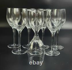 Vintage Set of 8 RGS17 by Rogaska Wine Glasses Marked 7 3/4