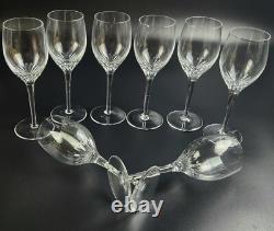 Vintage Set of 8 RGS17 by Rogaska Wine Glasses Marked 7 3/4