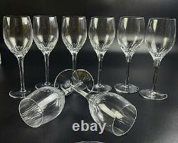 Vintage Set of 8 RGS17 by Rogaska Wine Glasses Marked 7 3/4