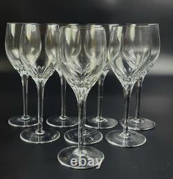 Vintage Set of 8 RGS17 by Rogaska Wine Glasses Marked 7 3/4