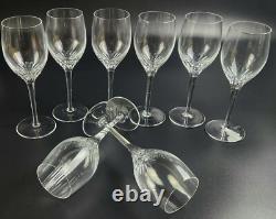 Vintage Set of 8 RGS17 by Rogaska Wine Glasses Marked 7 3/4