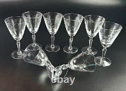 Vintage- Set of 8- Sweetheart Rose by FOSTORIA Water/Wine Glasses