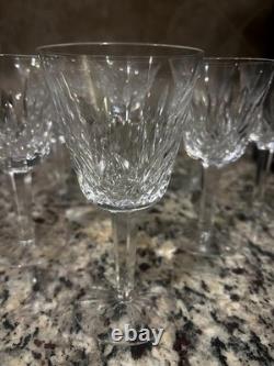 Vintage Set of 8 WATERFORD CRYSTAL Lismore 5-7/8 Claret Wine Glasses IRELAND