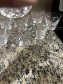 Vintage Set of 8 WATERFORD CRYSTAL Lismore 5-7/8 Claret Wine Glasses IRELAND