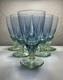 Vintage Set of Six Bormioli Rocco Bahia Bi-Color Blue Green Glasses Italy 5.5