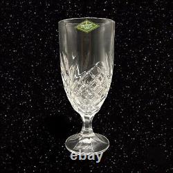 Vintage Shanon Art Glass Crystal Water Wine Goblets lot Set 4 Ireland Crafted