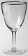 Vintage Silver Rim Wine Glasses 7 x 3.5 Set of 12
