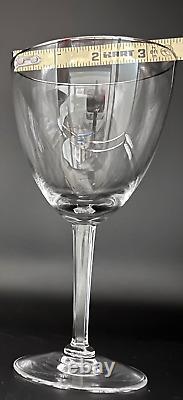 Vintage Silver Rim Wine Glasses 7 x 3.5 Set of 12