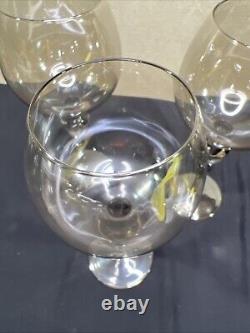 Vintage Sterling Blown Glass Wine Glasses Lot Of 3