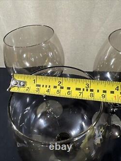 Vintage Sterling Blown Glass Wine Glasses Lot Of 3