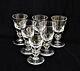 Vintage Steuben Crystal 6 Wine Water Goblets Glasses Tear Drop Barware BALUSTER