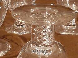 Vintage Steuben Crystal Air Twist Stem Cocktail Glasses Set of 11
