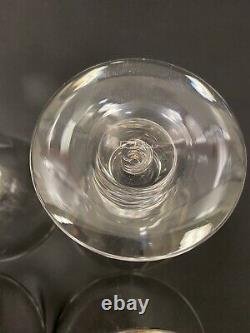 Vintage Steuben Crystal Air Twist Stem Cocktail Glasses Threaded Set 4