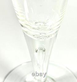 Vintage Steuben Teardrop Bubble Fluted Stem Wine/Champagne Glass Set Of 9 Withbox