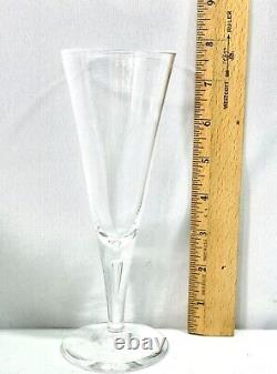 Vintage Steuben Teardrop Bubble Fluted Stem Wine/Champagne Glass Set Of 9 Withbox