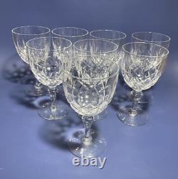 Vintage Stuart Crystal Water Goblet Glasses (England) Set of 8