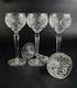 Vintage Stunning Cut-Crystal Hock Wine Glasses 4 Resemble Nachtmann Traube