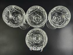 Vintage Stunning Cut-Crystal Hock Wine Glasses 4 Resemble Nachtmann Traube