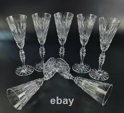 Vintage Stunning Cut-Crystal Wine Glasses 9 1/4 Tall Set of 7