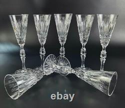 Vintage Stunning Cut-Crystal Wine Glasses 9 1/4 Tall Set of 7