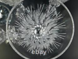 Vintage Stunning Cut-Crystal Wine Glasses 9 1/4 Tall Set of 7