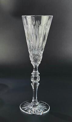 Vintage Stunning Cut-Crystal Wine Glasses 9 1/4 Tall Set of 7