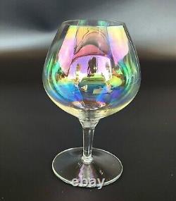 Vintage Stunning Iridescent Wine Glasses Set of 4