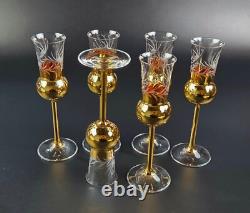 Vintage Stunning Wine Glasses & Decanter Set- 8 Pieces