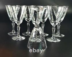 Vintage- Sweetheart Rose by FOSTORIA Water/Wine Glasses- Set of 8