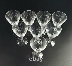 Vintage- Sweetheart Rose by FOSTORIA Water/Wine Glasses- Set of 8