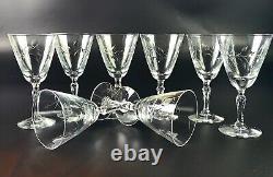 Vintage- Sweetheart Rose by FOSTORIA Water/Wine Glasses- Set of 8