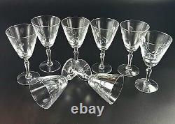 Vintage- Sweetheart Rose by FOSTORIA Water/Wine Glasses- Set of 8