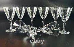 Vintage- Sweetheart Rose by FOSTORIA Water/Wine Glasses- Set of 8