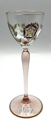 Vintage Theresienthal Art Nouveau Art Glass Cordial Wine Glass 5 1/2