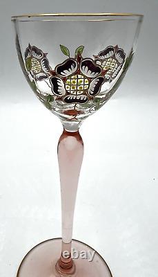 Vintage Theresienthal Art Nouveau Art Glass Cordial Wine Glass 5 1/2