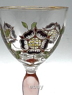 Vintage Theresienthal Art Nouveau Art Glass Cordial Wine Glass 5 1/2