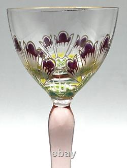 Vintage Theresienthal Art Nouveau Art Glass Cordial Wine Glass 5 1/2