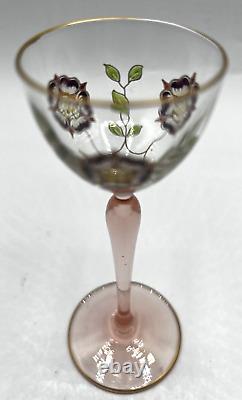 Vintage Theresienthal Art Nouveau Art Glass Cordial Wine Glass 5 1/2