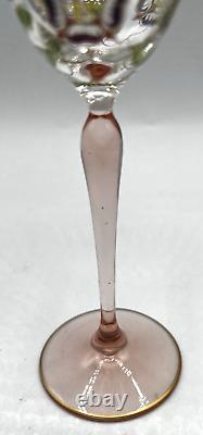 Vintage Theresienthal Art Nouveau Art Glass Cordial Wine Glass 5 1/2