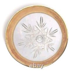 Vintage Three CreArt Crystal Stemware Wine Glasses Embellished with24k Gold VG-EX