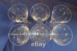 Vintage Tiffin-Franciscan Fantasy crystal claret wine glasses set of 6