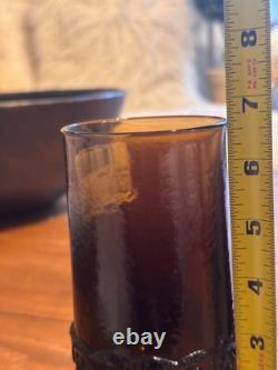 Vintage Tiffin Franciscan Madeira Smoke Brown Wine Glasses Goblets Set of 24